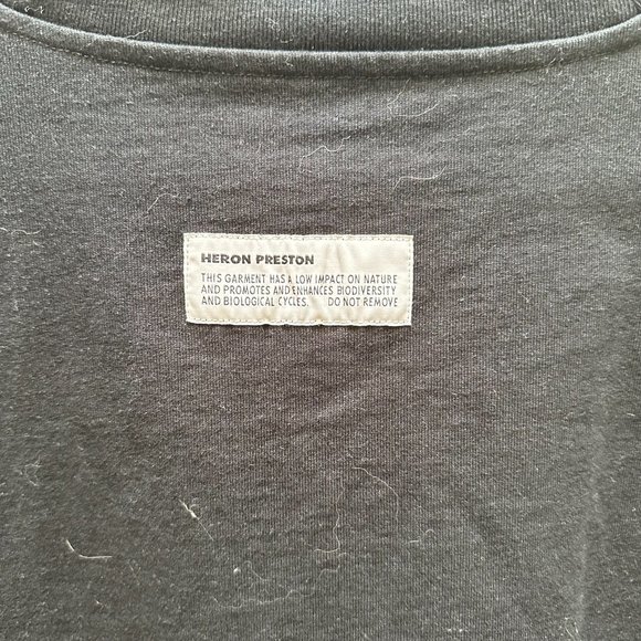 Heron Preston Mock Neck Brush Patterned Long Sleeve T-Shirt - Picture 8 of 10